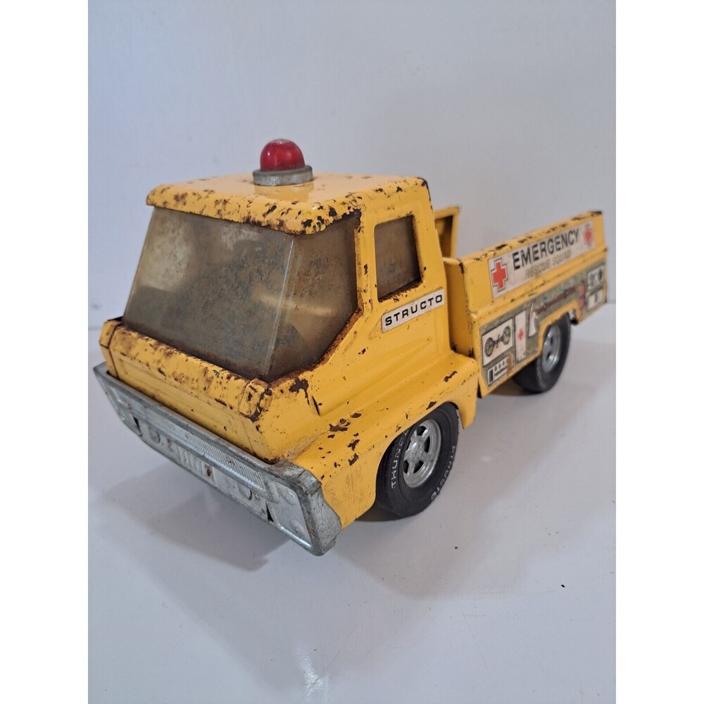Vintage Pressed Metal Structo Emergency Rescue Squad Truck (Restoration Piece)
